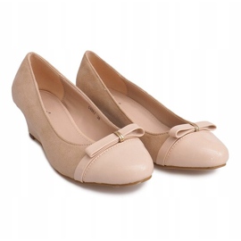 Escarpins Compensés En Daim 50987 Beige 1