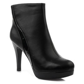 Bottes À Talons Hauts Fermeture À Glissière 1301-98 Noir 1