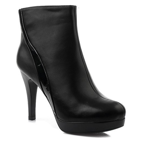 Bottes À Talons Hauts Fermeture À Glissière 1301-98 Noir 1