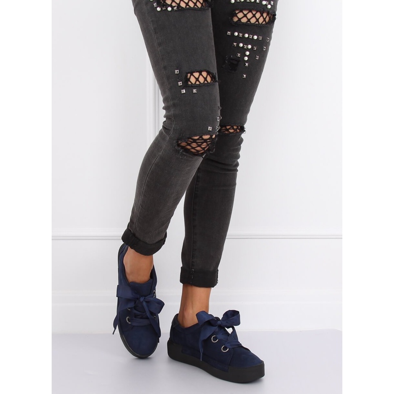 Baskets femme bleu marine 1018 Bleu 1