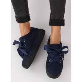 Baskets femme bleu marine 1018 Bleu 2