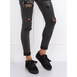 Baskets femme noires 1018 Noir le noir 1