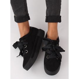 Baskets femme noires 1018 Noir le noir 2