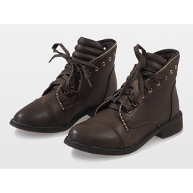 Bottines à lacets LA-12 marron brun 4