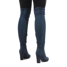 Bottines en jean bleu vieilli BH70-HB 2