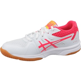 Asics Upcourt 3 Gs Jr 1074A005-104 chaussures de volley-ball multicolore blanc 1