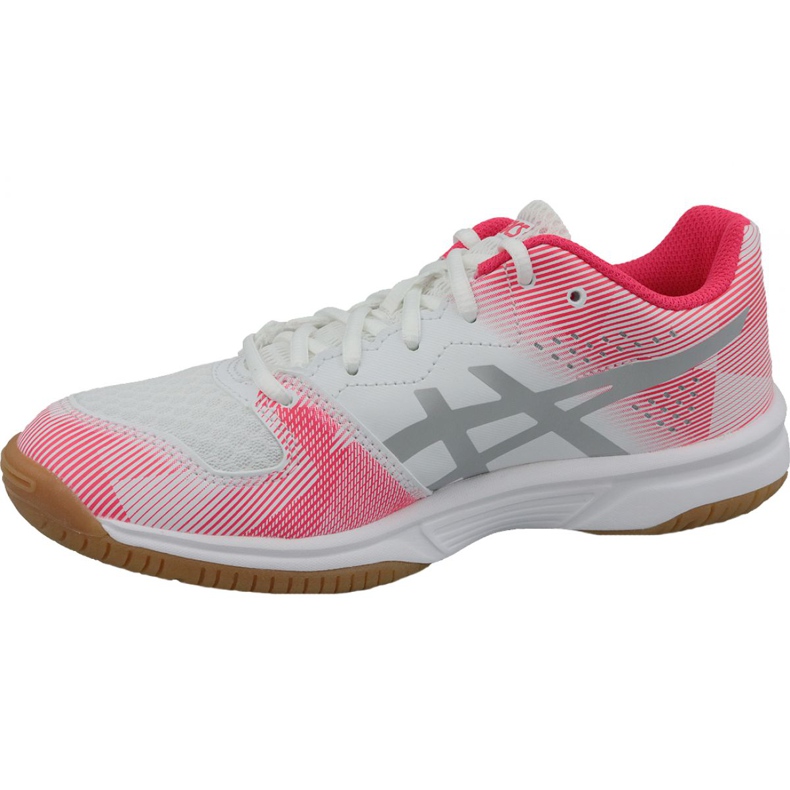 Asics Gel-Tactic Gs Jr 1074A014-101 chaussures de volley-ball blanche gris 1