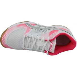 Asics Gel-Tactic Gs Jr 1074A014-101 chaussures de volley-ball blanche gris 2
