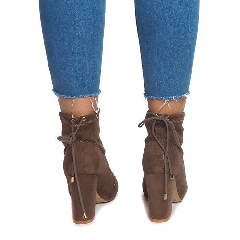 Bottines En Daim Sur Un Poteau 88-45 Kaki multicolore vert 1