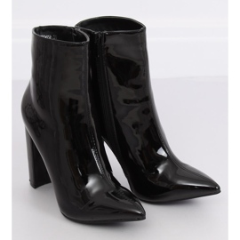 Bottines à talons laquées noires NS065P Noir le noir 2
