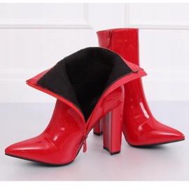 Bottines à talons laquées rouges NS065P Rouge 3