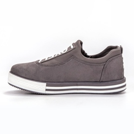 SHELOVET Chaussures de sport en daim Love gris 1