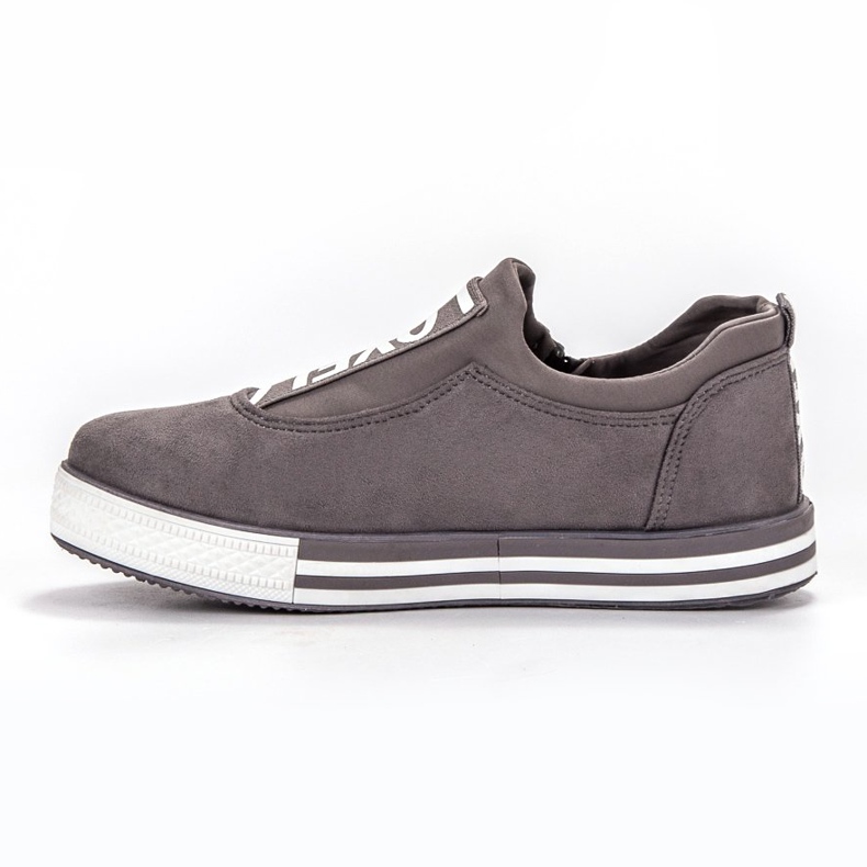 SHELOVET Chaussures de sport en daim Love gris 1