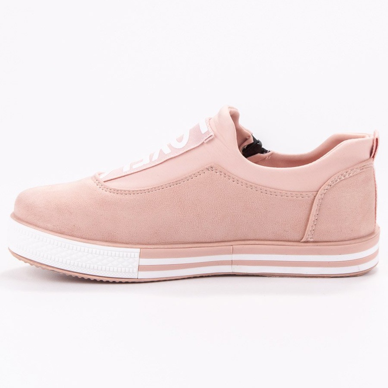 SHELOVET Chaussures de sport en daim Love rose 1