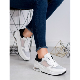 SHELOVET Chaussures de sport avec maille blanc 1