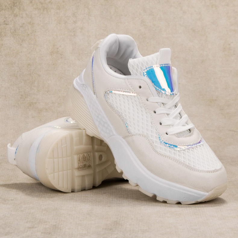 SHELOVET Chaussures de sport pour femmes blanche 1