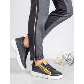 Jumex Aime les chaussures de sport le noir jaune 4