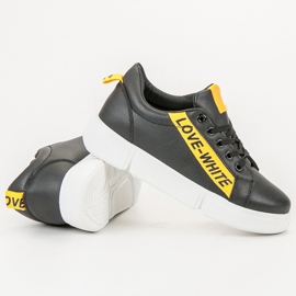 Jumex Aime les chaussures de sport le noir jaune 2