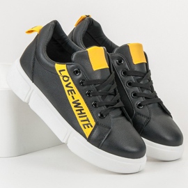Jumex Aime les chaussures de sport le noir jaune 3