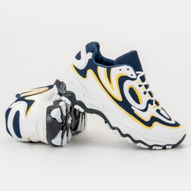 Kayla Chaussures de sport pour femmes blanche bleu 1