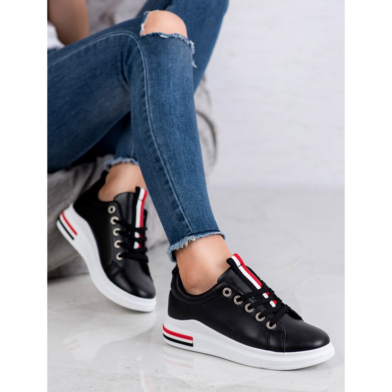 SHELOVET Chaussures de sport noires 2