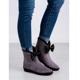 Kylie Bottes en daim avec nœud gris 3