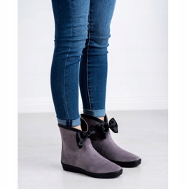 Kylie Bottes en daim avec nœud gris 4