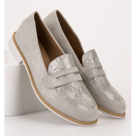 Bestelle Mocassins Gris Imprimé Serpent 2