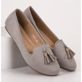 Queentina Seigneurs avec des franges gris 2
