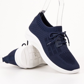 Ideal Shoes Chaussures de sport textiles bleu marin 1