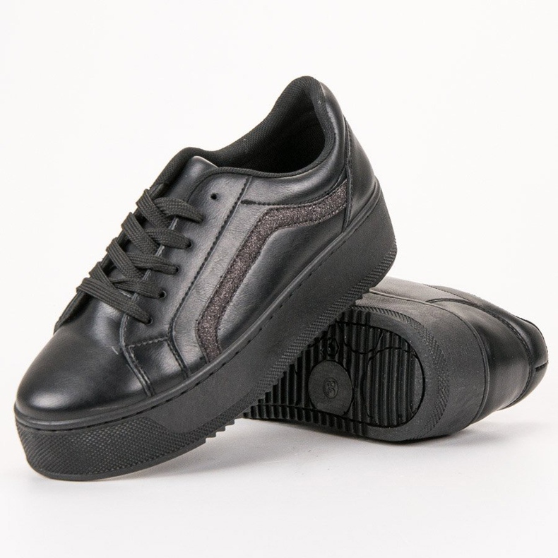 SHELOVET Chaussures de sport sur la plate-forme noir 1