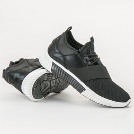 SHELOVET Chaussures de sport avec élastique noir 1