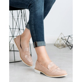 Bestelle Mocassins roses à imprimé serpent 2 Bestelle Mocassins roses à imprimé serpent 2