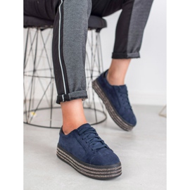 Bestelle Chaussures de sport en daim bleu marin 1 Bestelle Chaussures de sport en daim bleu marin 1