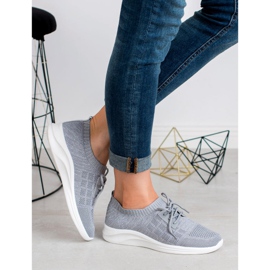 Ideal Shoes Chaussures de sport textiles gris 1