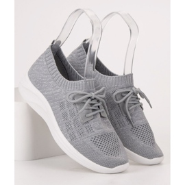 Ideal Shoes Chaussures de sport textiles gris 2