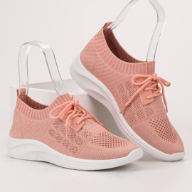 Ideal Shoes Chaussures de sport textiles rose 2