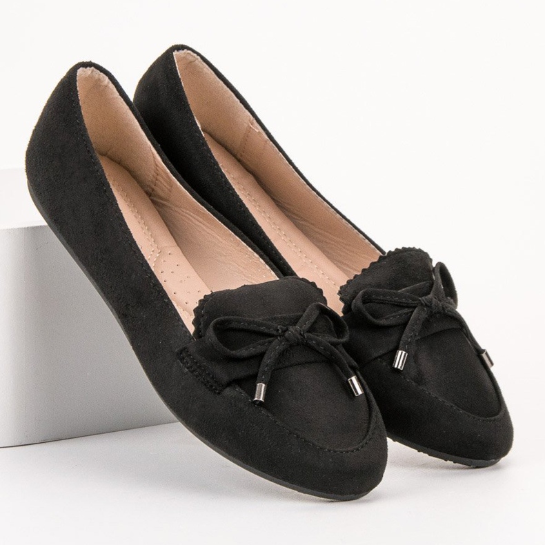 Ch. Creation Ballerines en daim noir 1