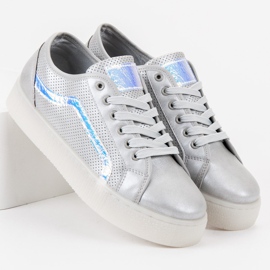 SHELOVET Chaussures décontractées pour femmes gris 2