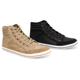Baskets boxer montantes 501 camel brun 1