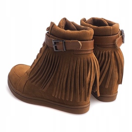 Baskets Daim Boho Fringe 2030 Camel brun 1