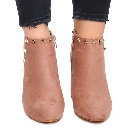 Boots Sur un poteau F3626 Rose 1