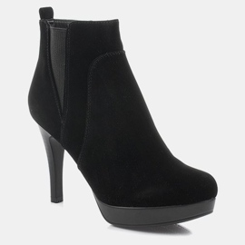 Bottes À Talons Hauts J0084-1 Fermeture À Glissière Noir 1