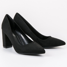 SHELOVET Escarpins en daim le noir 4