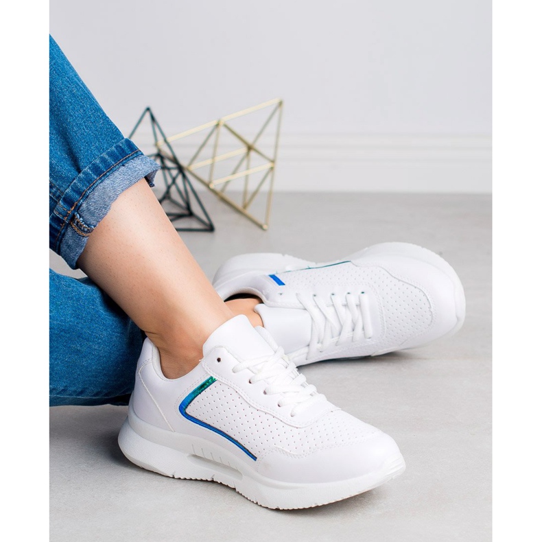 SHELOVET Chaussures de sport pour femmes blanc 1