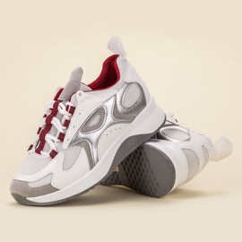 SHELOVET Chaussures de sport confortables blanche gris 1