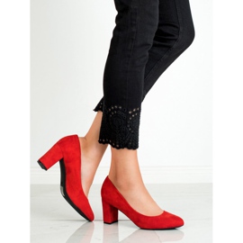 Queen Vivi Escarpins en daim rouge 3