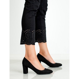Queen Vivi Escarpins en daim le noir 1