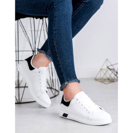 Ideal Shoes Chaussures de sport pour femmes blanche 2