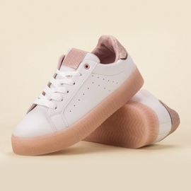 SHELOVET Chaussures de sport blanches rose 1 SHELOVET Chaussures de sport blanches rose 1